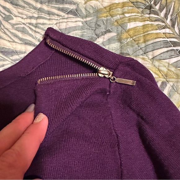 Set of 3 Roz & Ali zipper shoulder, lightweight sweaters, women’s size L - Picture 10 of 13
